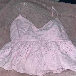 Altar’d state Pink Eyelet Lace Women Top size:XS